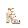 MARIAMARE 66670 Sandali Donna stampa serpente metalizzato Champagne
