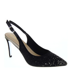 MENBUR 09357 0001 Negro Black Chanel Elegante da cerimonia Forma a punta colore Nero con strass a tono