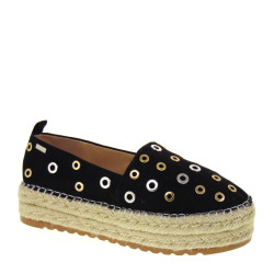 MTNG 50221 C14596 Microfiber Black Slip On Estiva Nera