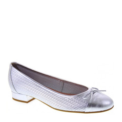 ALBERTO LA TORRE 4633 Scrach Rabatt Argento Ballerine Donna in Pelle Made in Italy