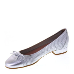 ALBERTO LA TORRE 4633 Scrach Rabatt Argento Ballerine Donna in Pelle Made in Italy