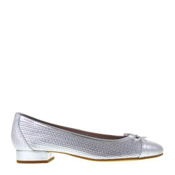 ALBERTO LA TORRE 4633 Scrach Rabatt Argento Ballerine Donna in Pelle Made in Italy