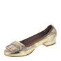 ALBERTO LA TORRE 4634 Scrach El.Seta Ballerine in Pelle Platino Rosato Made in Italy