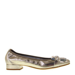 ALBERTO LA TORRE 4634 Scrach El.Seta Ballerine in Pelle Platino Rosato Made in Italy