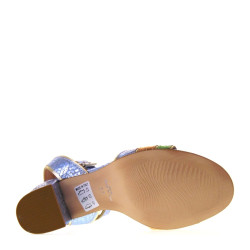 ALBERTO LA TORRE 4658 Sandali Donna in Pelle color Multi Cielo tacco 70 Made in Italy