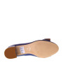 ALBERTO LA TORRE 4905 Guantino El.Iris Decollete in Pelle Blu Made in Italy tacco 50