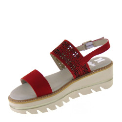 CALLAGHAN 22705 Long Beach Rojo Fresh Sandali Comodi giornalieri in Nubuck Rosso