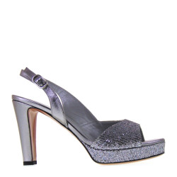 ELATA 19122 Nappalux e Irio Acciaio Sandali eleganti Donna Grigio con plateau