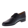 FONTANA 5570-N Calzature Classiche Eleganti Uomo Nappa Nero Suola in Cuoio
