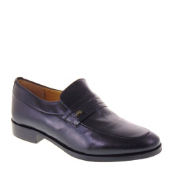 FONTANA 5574-N Mocassini Uomo Classico in Nappa Nera