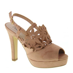 MENBUR 20104 0097 Sandali Ragazza tacco 11 con plateau color Rosa pelle