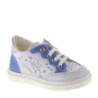 WALKEY 40305 Sneakers estive Bambina in Pelle Bianco e Glitter Celesti
