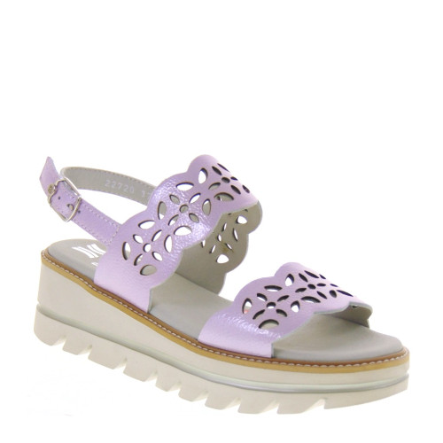 Callaghan 22720 Sandali Sportivi Donna Fresh Vernice Lilla Tacco A Zeppa 5Cm Leggere