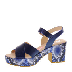 Callaghan 28800 Sandali Tacco Donna Wahi Pelle Blu Tacco Largo 8Cm Leggere