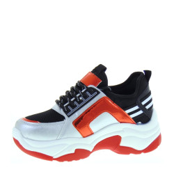 Generico Mk017 Sneaker Casual Donna Sintetico Multicolore Tacco A Zeppa 5Cm Bicolori