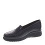 STILEDIVITA 2584 Mocassini Casual Donna Pelle Vernice Nero Tacco Zeppa 3Cm Suola Gomma