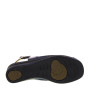 STILEDIVITA 4938 Sandali Confort Donna Pelle Laminata Blu Tacco Zeppa 5Cm Suola Gomma