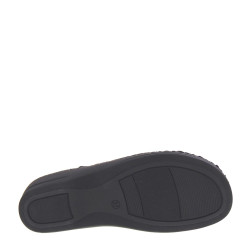 STILEDIVITA 5860 Pantofole Casa Camera Donna Naplack Nero Tacco Zeppa 4Cm Suola Gomma