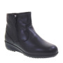 STILEDIVITA 7361 Stivaletti Casual Donna Pelle Nero Tacco Zeppa 4Cm Suola Gomma