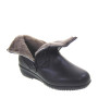 STILEDIVITA 7361 Stivaletti Casual Donna Pelle Nero Tacco Zeppa 4Cm Suola Gomma