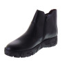 STILEDIVITA 7431Z Stivaletti Casual Donna Pelle Nero Tacco Zeppa 4Cm Suola Gomma Gambale Caviglia