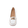 STILEDIVITA 7570 Mocassini Casual Donna Pelle Bianco Tacco Zeppa 2Cm Suola Gomma