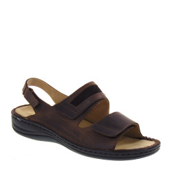 STILEDIVITA 7835 Sandali Sportivi Uomo Pelle Testa Moro  Suola Gomma