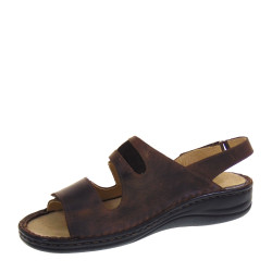 STILEDIVITA 7835 Sandali Sportivi Uomo Pelle Testa Moro  Suola Gomma