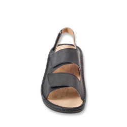 STILEDIVITA 7877 Sandali Sportivi Uomo Pelle Antracite 4Cm Suola Gomma