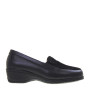 STILEDIVITA 9146 Mocassini Classici Donna Pelle Nero Tacco Zeppa 4Cm Suola Gomma