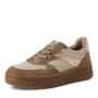 TAMARIS 23717 Sneaker Casual Donna Pelle Camoscio Beige  Suola Gomma