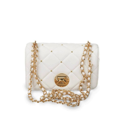 VALLEVERDE 96100 Borsa Donna Bianca con Tracolla Catena