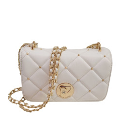 VALLEVERDE 96100 Borsa Donna Bianca con Tracolla Catena