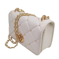 VALLEVERDE 96100 Borsa Donna Bianca con Tracolla Catena