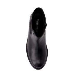 VALLEVERDE 17121 Stivaletti Casual Donna Pelle Nero Tacco Grosso 5Cm Suola Gomma Gambale Caviglia VALLEVERDE 17121 Stivaletti Casual Donna Pelle Nero Tacco Grosso 5Cm Suola Gomma Gambale Caviglia