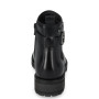 VALLEVERDE 17151 Stivaletti Casual Donna Pelle Nero Tacco Grosso 3Cm Suola Gomma Gambale Caviglia
