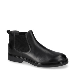 VALLEVERDE 17873 Stivaletti Eleganti Uomo Pelle Nero Tacco Grosso 3Cm Suola Gomma Gambale Caviglia