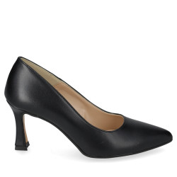 VALLEVERDE 19100A Decollete Cerimonia Donna Pelle Sintetica Nero Tacco Stiletto 8Cm Suola Gomma