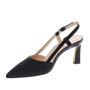 VALLEVERDE 19150 Slingback Cerimonia Donna Vernice Nero Tacco Stiletto 9Cm Suola Gomma