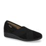 VALLEVERDE 23217 Mocassini Casual Donna Scamosciato Nero Tacco Zeppa 3Cm Suola Gomma