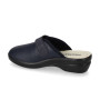 VALLEVERDE 25237 Pantofole Casa Camera Donna Panno Blu Tacco Zeppa 4Cm Suola Gomma
