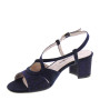 VALLEVERDE 28216 Sandali Cerimonia Donna Tessuto Blu Tacco Grosso 5Cm Suola Sintetico
