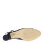 VALLEVERDE 28240 Slingback Cerimonia Donna Pelle Sintetica Blu Tacco Grosso 6Cm Suola Gomma