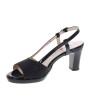 VALLEVERDE 28346 Sandali Cerimonia Donna Vernice Nero Tacco Stiletto 7Cm Suola Sintetico
