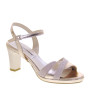 VALLEVERDE 28347 Sandali Cerimonia Donna Pelle Laminata Cipria Tacco Stiletto 7Cm Suola Sintetico