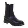 VALLEVERDE 28535 Stivaletti Casual Donna Pelle Nero Tacco Grosso 4Cm Suola Gomma Gambale Caviglia