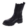 VALLEVERDE 28535 Stivaletti Casual Donna Pelle Nero Tacco Grosso 4Cm Suola Gomma Gambale Caviglia