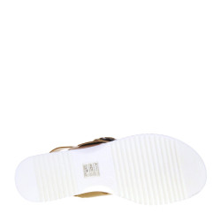 VALLEVERDE 32340 Sandali Sportivi Donna Pelle Cuoio Tacco Zeppa 6Cm Suola Gomma