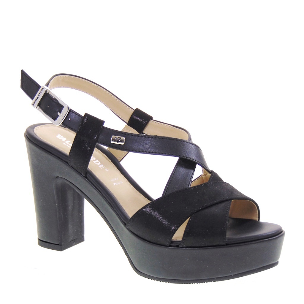 Sandali Donna Valleverde Cerimonia Con Tacco 9cm - Raso Phard, Suola In Gomma | Eleganti E Comodi