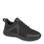 VALLEVERDE 34900 Sneaker Casual Uomo Tessuto Nero  Suola Gomma